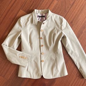 Tahari stretchy cotton fitted jacket/blazer size 4